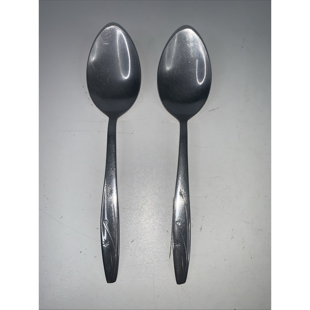 Hong Kong Stainless Atomic 2 Star Design Tea Spoons‎ 2